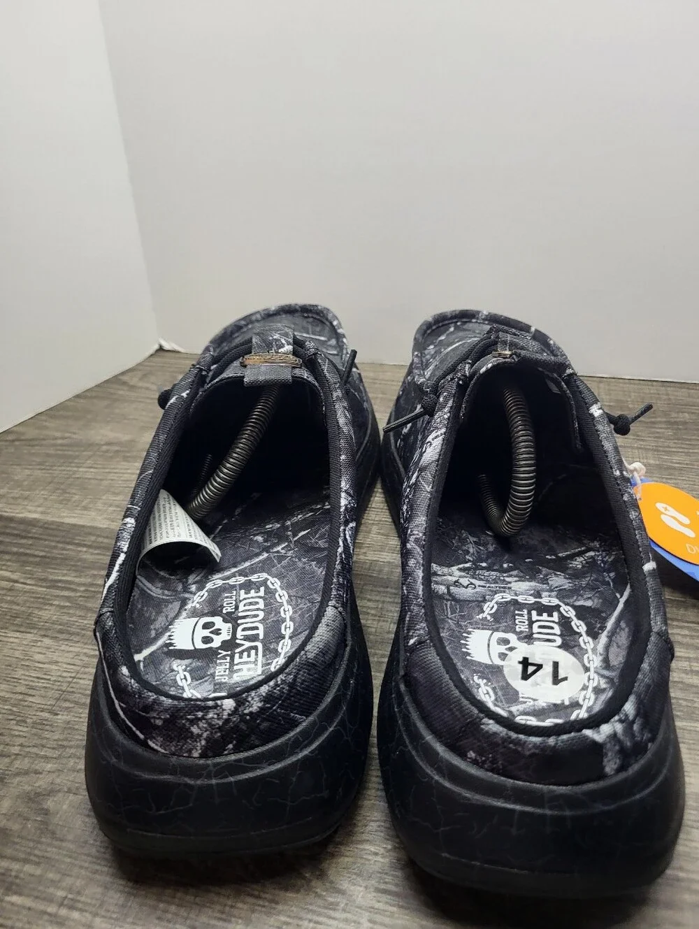 Hey Dude Jelly Roll Limted Edition Wally Comf Slip-On Black Camo Men US 14 New